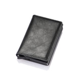 New Men women smart wallet Credit Bank card holder fashion purse Aluminum alloy Business Casual Mini wallet Brand PU Purse - Livefree