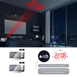 FM Radio LED Digital Smart Alarm Clock Watch Table Electronic Desktop Clocks USB Wake Up Clock with 180° Time Projection Snooze - Livefree
