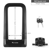 WEST BIKING Bicycle U Lock MTB Road Bike Padlock 2 Keys Anti-theft Safety Motorcycle Scooter Cycling Lock Bicycle Accessories - Livefree