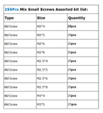 M2 M3 Screw Set KM2 Machine Laptop Screw Flat Head Phillips Drive Accessories for Repair Computer Electronic Laptop Screws Kit - Livefree