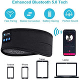 Bluetooth Sleeping Headphones Sports Headband Thin Soft Elastic Comfortable Wireless Music Earphones Eye Mask for Side Sleeper - Livefree