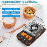 0.001g Electronic Digital Scale Portable Mini Scale Precision Professional Pocket Scale Milligram 50g Calibration Weights - Livefree