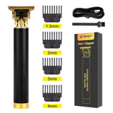 USB Rechargeable T9 Baldheaded Hair Clipper Electric hair trimmer Cordless Shaver Trimmer 0mm Men Barber Hair Cutting Machine - Livefree