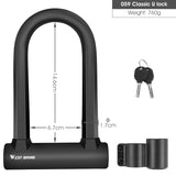 WEST BIKING Bicycle U Lock MTB Road Bike Padlock 2 Keys Anti-theft Safety Motorcycle Scooter Cycling Lock Bicycle Accessories - Livefree