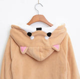 Harajuku Japanese Kawaii Hoodies Women Sweatshirts With Ears Cute Doge Muco Winter Plush Lovely Muco ! Anime Hooded Hoodie - Livefree