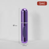 5ml Perfume Atomizer Portable Liquid Container For Cosmetics Mini Aluminum Spray Alcochol Empty Bottle  Refillable For Traveling - Livefree