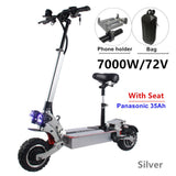 FLJ 72V 7000W Electric Scooter with Dual motors engines acrylic led pedal Top Speed E Bike Scooter electrico - Livefree
