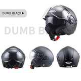 Motorcycle Helmet Double Lens Moto Helmet Open Face Scooter Racing Helmet Casco Moto Capacete Casque Scooter Motorbike Helmet - Livefree