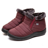 Women Boots Fashion Waterproof Snow Boots For Winter Shoes Women Casual Lightweight Ankle Botas Mujer Warm Winter Boots Black - Livefree