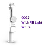 FANGTUOSI Wireless bluetooth selfie stick foldable mini tripod with fill light shutter remote control for IOS Android - Livefree