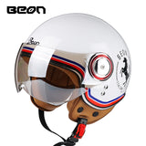 Capacete BEON 110B Motorcycle Scooter Helmet beon open face 3/4 motorbike jet vintage retro helmets Casco ECE Certification - Livefree