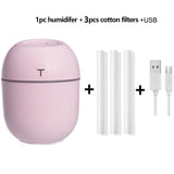 200ML Mini Ultrasonic Air Humidifier Romantic Light USB Essential Oil Diffuser Car Purifier Aroma Anion Mist Maker With LED Lamp - Livefree