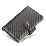New Men women smart wallet Credit Bank card holder fashion purse Aluminum alloy Business Casual Mini wallet Brand PU Purse - Livefree