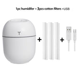 200ML Mini Ultrasonic Air Humidifier Romantic Light USB Essential Oil Diffuser Car Purifier Aroma Anion Mist Maker With LED Lamp - Livefree