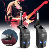 Lekato Wireless Guitar System 2.4Ghz Guitar Transmitter Receiver For Electric Guitar Wireless Transmitter Built-In Rechargeable - Livefree