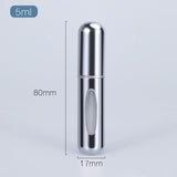 5ml Perfume Atomizer Portable Liquid Container For Cosmetics Mini Aluminum Spray Alcochol Empty Bottle  Refillable For Traveling - Livefree
