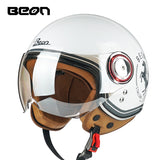 Capacete BEON 110B Motorcycle Scooter Helmet beon open face 3/4 motorbike jet vintage retro helmets Casco ECE Certification - Livefree
