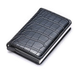 Customized Wallet 2022 Credit Card Holder Men Wallet RFID Aluminium Box Bank Card Holder Vintage Leather Wallet with Money Clips - Livefree