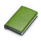 Customized Wallet 2022 Credit Card Holder Men Wallet RFID Aluminium Box Bank Card Holder Vintage Leather Wallet with Money Clips - Livefree