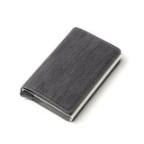 Customized Wallet 2022 Credit Card Holder Men Wallet RFID Aluminium Box Bank Card Holder Vintage Leather Wallet with Money Clips - Livefree