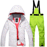 Winter Women Ski Suit Thermal Ski Jacket Pants Set Windproof Waterproof Snowboarding Jacket Female Skiing Suits Snow Coat - Livefree
