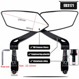 EasyDo Bicycle Handlebar Rear View Mirror Bike Cycling Wide Range Back Sight Reflector Adjustable Left Scooter E Bike Mirror - Livefree