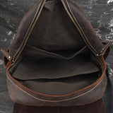 Genuine leather cow skin men large backpack outdoor travel backpack high quality - Livefree