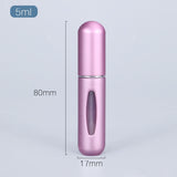 5ml Perfume Atomizer Portable Liquid Container For Cosmetics Mini Aluminum Spray Alcochol Empty Bottle  Refillable For Traveling - Livefree