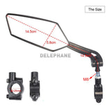 Bike Rear View Mirror Reflector Adjustable Rotatable Handlebar Mirror Clear Rearview Electric Scooter Cycling Bicycle Accessorie - Livefree