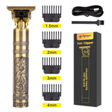 USB Rechargeable T9 Baldheaded Hair Clipper Electric hair trimmer Cordless Shaver Trimmer 0mm Men Barber Hair Cutting Machine - Livefree
