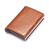 Customized Wallet 2022 Credit Card Holder Men Wallet RFID Aluminium Box Bank Card Holder Vintage Leather Wallet with Money Clips - Livefree