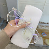 Transparent Computer Glasses Frame Women Men Anti Blue Light Round Eyewear Blocking Glasses Optical Spectacle Eyeglass - Livefree