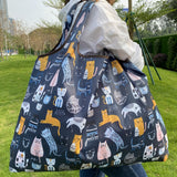 Pink Cartoon Large Capacity Reusable Grocery  Shopping Bag Handbag Foldable Eco Women's  Washable Gift Bag - Livefree
