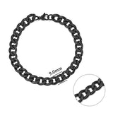 Jiayiqi 3-11 mm Men Chain Bracelet Stainless Steel Curb Cuban Link Chain Bangle for Male Women Hiphop Trendy Wrist Jewelry Gift - Livefree