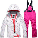 Winter Women Ski Suit Thermal Ski Jacket Pants Set Windproof Waterproof Snowboarding Jacket Female Skiing Suits Snow Coat - Livefree