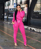 Winter Two Piece Set Women's set Long sleeve TShirt pants suit Casual tracksuit outfit Sweatsuit Sporty - Livefree