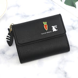 cute wallet coin purse for girls lady's card bag wallet multifunctional rabbit and carrot coin purse - Livefree
