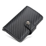 New Men women smart wallet Credit Bank card holder fashion purse Aluminum alloy Business Casual Mini wallet Brand PU Purse - Livefree