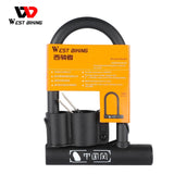WEST BIKING Bicycle U Lock MTB Road Bike Padlock 2 Keys Anti-theft Safety Motorcycle Scooter Cycling Lock Bicycle Accessories - Livefree