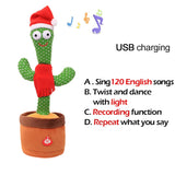 Lovely Talking Toy Dancing Cactus Doll Speak Talk Sound Record Repeat Toy Kawaii Cactus Toys Children Kids Education Toy Gift - Livefree