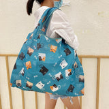 Pink Cartoon Large Capacity Reusable Grocery  Shopping Bag Handbag Foldable Eco Women's  Washable Gift Bag - Livefree