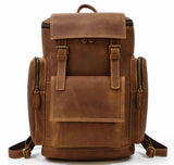 Genuine leather cow skin men large backpack outdoor travel backpack high quality - Livefree