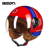 Capacete BEON 110B Motorcycle Scooter Helmet beon open face 3/4 motorbike jet vintage retro helmets Casco ECE Certification - Livefree