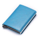 Customized Wallet 2022 Credit Card Holder Men Wallet RFID Aluminium Box Bank Card Holder Vintage Leather Wallet with Money Clips - Livefree