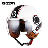 Capacete BEON 110B Motorcycle Scooter Helmet beon open face 3/4 motorbike jet vintage retro helmets Casco ECE Certification - Livefree