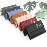 cute wallet coin purse for girls lady's card bag wallet multifunctional rabbit and carrot coin purse - Livefree