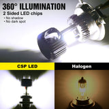 Motorcycle H4 BA20D LED Headlight Blubs with Fan 20W 6000K Moto Light CSP Chips Scooter Accessoire Motobike LED Head Lamp - Livefree