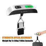 Portable Scale Digital LCD Display 110lb/50kg Electronic Luggage Hanging Suitcase Travel Weighs Baggage Bag Weight Balance Tool - Livefree