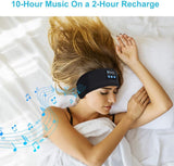 Bluetooth Sleeping Headphones Sports Headband Thin Soft Elastic Comfortable Wireless Music Earphones Eye Mask for Side Sleeper - Livefree