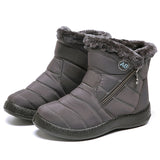 Women Boots Fashion Waterproof Snow Boots For Winter Shoes Women Casual Lightweight Ankle Botas Mujer Warm Winter Boots Black - Livefree